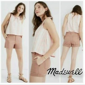Madewell high rise twill shorts